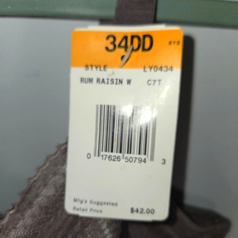 Lilyette Minimizer Bra 34DD Rum Raisin Lace Underwire Adjustable LY0434 - Picture 6 of 6
